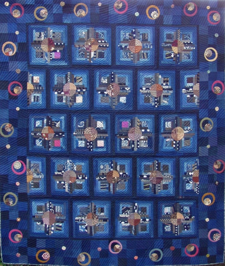 藍の舞Quilt minka 中沢フェリーサ　nakazawa felisa パッチワークミシンキルト和キルトwa Quilt patchwork quil